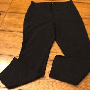 Up black pull on rayon spandex nylon size 12 pants travel office casual business